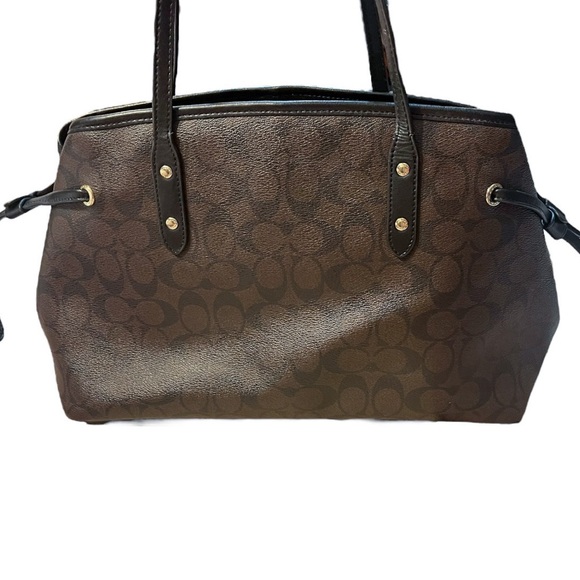 Coach Signature Drawstring Carryall Shoulder Bag - Picture 4 of 11